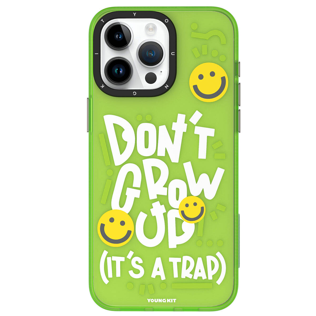 Apple iPhone 15 Pro Max Case Patterned Youngkit Happy Hearth Series Cover Blue 