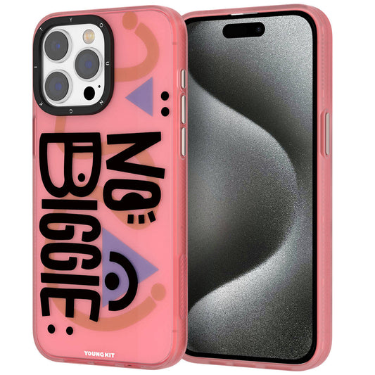 Apple iPhone 15 Pro Max Case Patterned Youngkit Happy Hearth Series Cover Red 