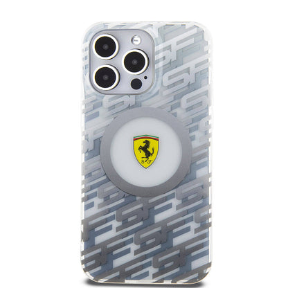 Apple iPhone 15 Pro Max Kılıf Ferrari Orjinal Lisanslı M-safe Şarj Özellikli Multi SF Kapak Kırmızı