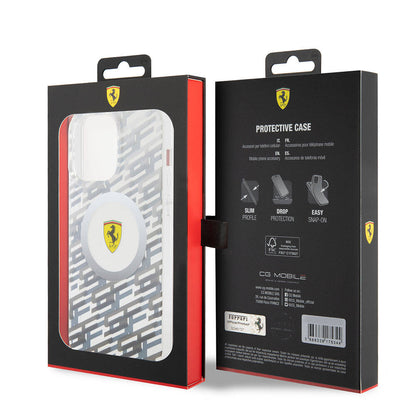 Apple iPhone 15 Pro Max Kılıf Ferrari Orjinal Lisanslı M-safe Şarj Özellikli Multi SF Kapak Kırmızı