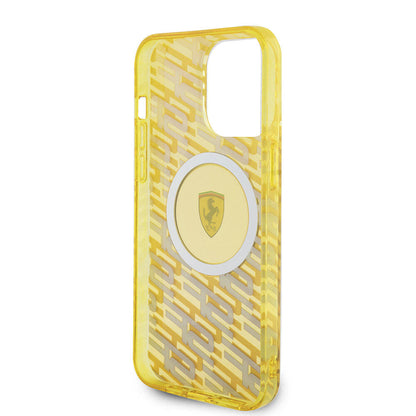 Apple iPhone 15 Pro Max Kılıf Ferrari Orjinal Lisanslı M-safe Şarj Özellikli Multi SF Kapak Kırmızı