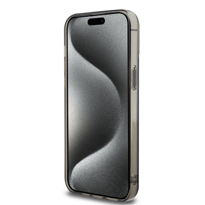 Apple iPhone 15 Pro Max Kılıf Ferrari Orjinal Lisanslı M-safe Şarj Özellikli Parçalanan Noktalar Desenli Kapak Siyah