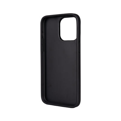 Apple iPhone 15 Pro Max Kılıf Guess Orjinal Lisanslı PU Deri 4G Büyük Metal Logolu Çapraz Vücut Askılı Kapak Siyah