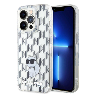 Apple iPhone 15 Pro Max Kılıf Karl Lagerfeld IML C Monogram Orjinal Lisanslı Kapak Renksiz