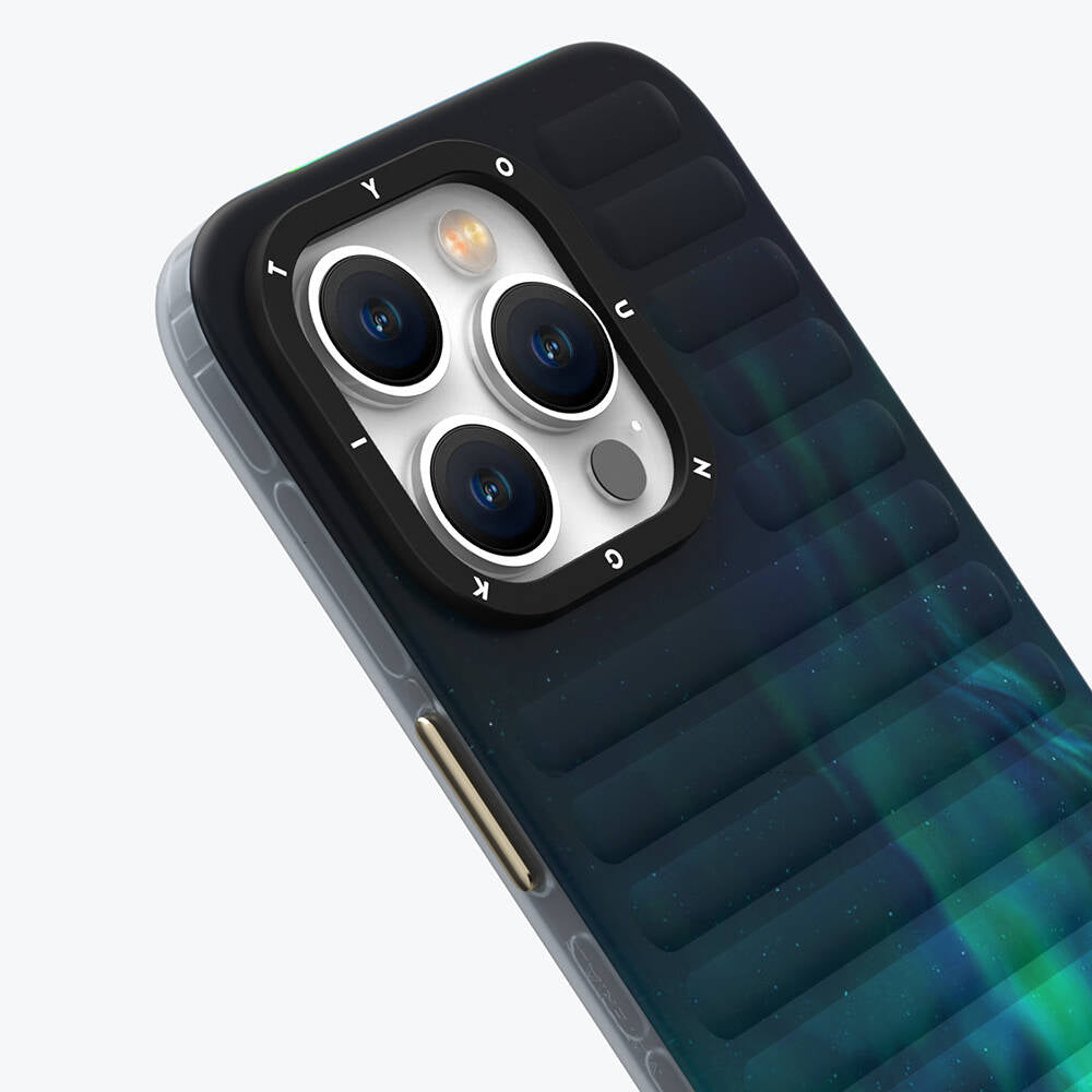 Apple iPhone 15 Pro Max Case Northern Lights Patterned Youngkit Aurora Series Cover Purple 