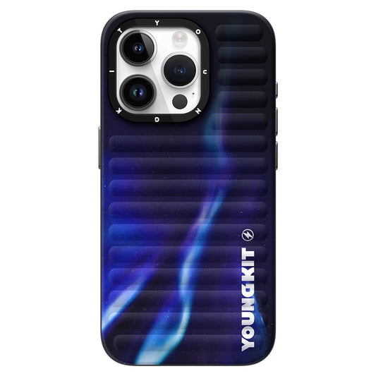 Apple iPhone 15 Pro Max Case Northern Lights Pattern Youngkit Aurora Series Cover Blue 