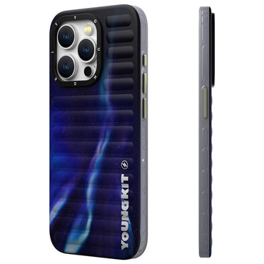 Apple iPhone 15 Pro Max Case Northern Lights Patterned Youngkit Aurora Series Cover Purple 