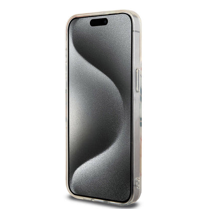 Apple iPhone 15 Pro Max Kılıf Lacoste Orjinal Lisanslı M-safe Şarj Özellikli Çift Katmanlı Yamalar Desenli Kapak Sarı
