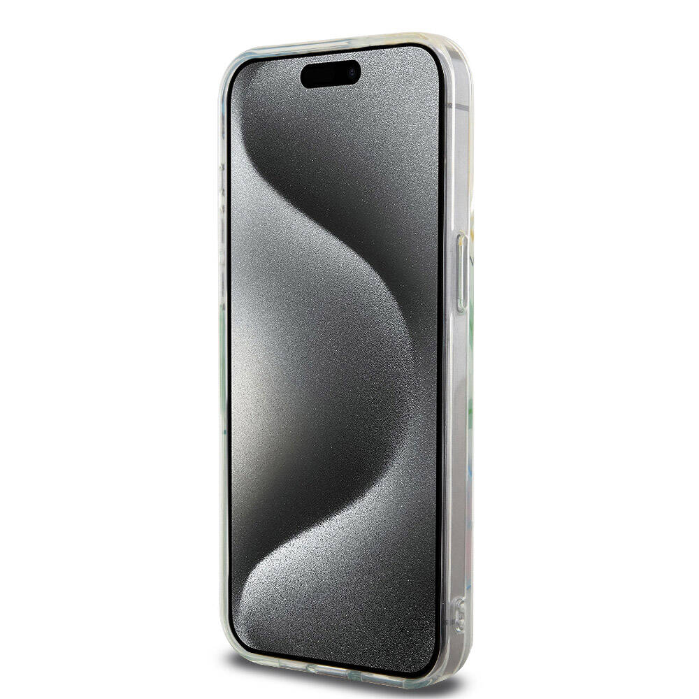 Apple iPhone 15 Pro Max Kılıf Lacoste Orjinal Lisanslı M-safe Şarj Özellikli Çift Katmanlı Yamalar Desenli Kapak Sarı
