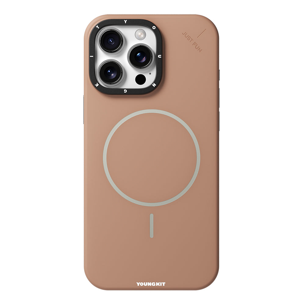 Apple iPhone 15 Pro Max Kılıf M-safe Şarj Özellikli Youngkit Dynamag Serisi Kapak Siyah