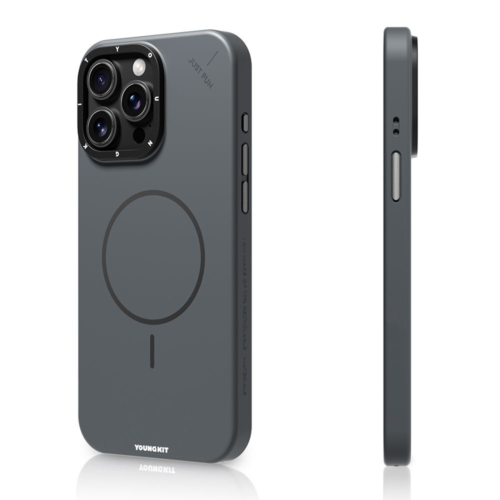 Apple iPhone 15 Pro Max Kılıf M-safe Şarj Özellikli Youngkit Dynamag Serisi Kapak Gold