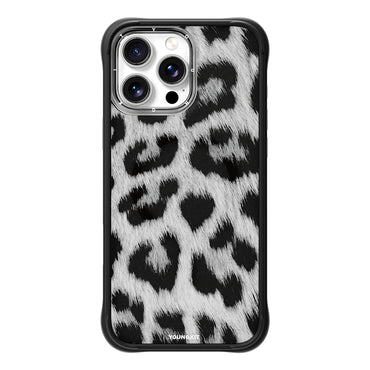 Apple iPhone 15 Pro Max Kılıf M-safe Şarj Özellikli Youngkit Leopard Serisi Kapak Kahverengi
