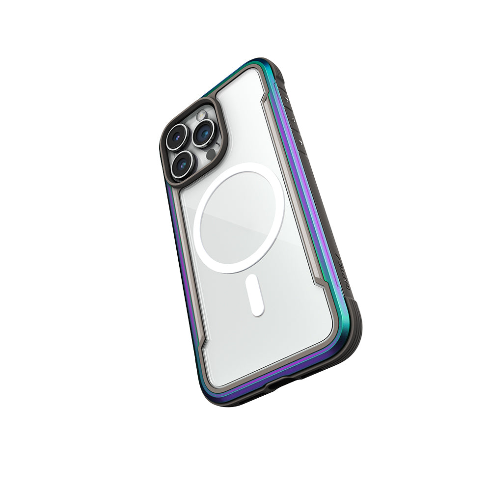 Apple iPhone 15 Pro Max Kılıf M-safe Şarj Özellikli Airbagli Raptic Shield Serisi Şeffaf Arka Yüzey Kapak Colorful