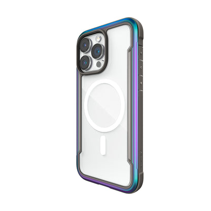 Apple iPhone 15 Pro Max Kılıf M-safe Şarj Özellikli Airbagli Raptic Shield Serisi Şeffaf Arka Yüzey Kapak Colorful