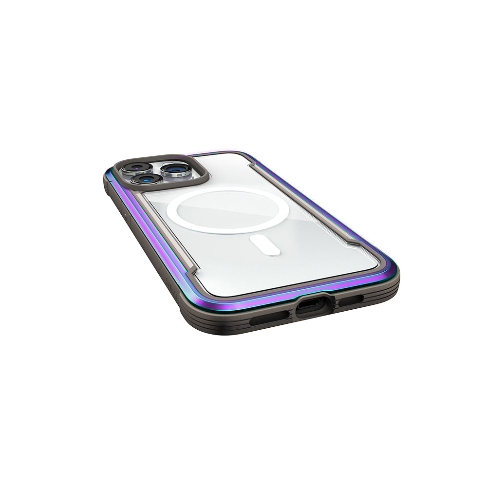Apple iPhone 15 Pro Max Kılıf M-safe Şarj Özellikli Airbagli Raptic Shield Serisi Şeffaf Arka Yüzey Kapak Colorful