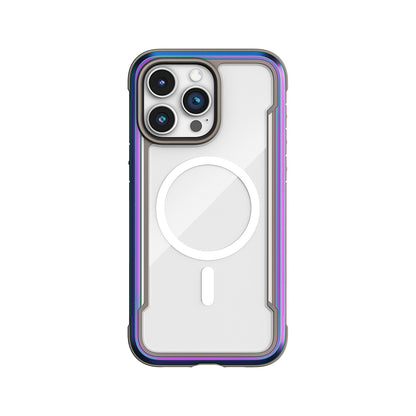 Apple iPhone 15 Pro Max Kılıf M-safe Şarj Özellikli Airbagli Raptic Shield Serisi Şeffaf Arka Yüzey Kapak Colorful