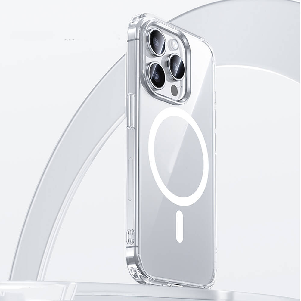 Apple iPhone 15 Pro Max Case M-safe Charging Feature Airbag Transparent Benks LucentPro Series Cover Transparent 