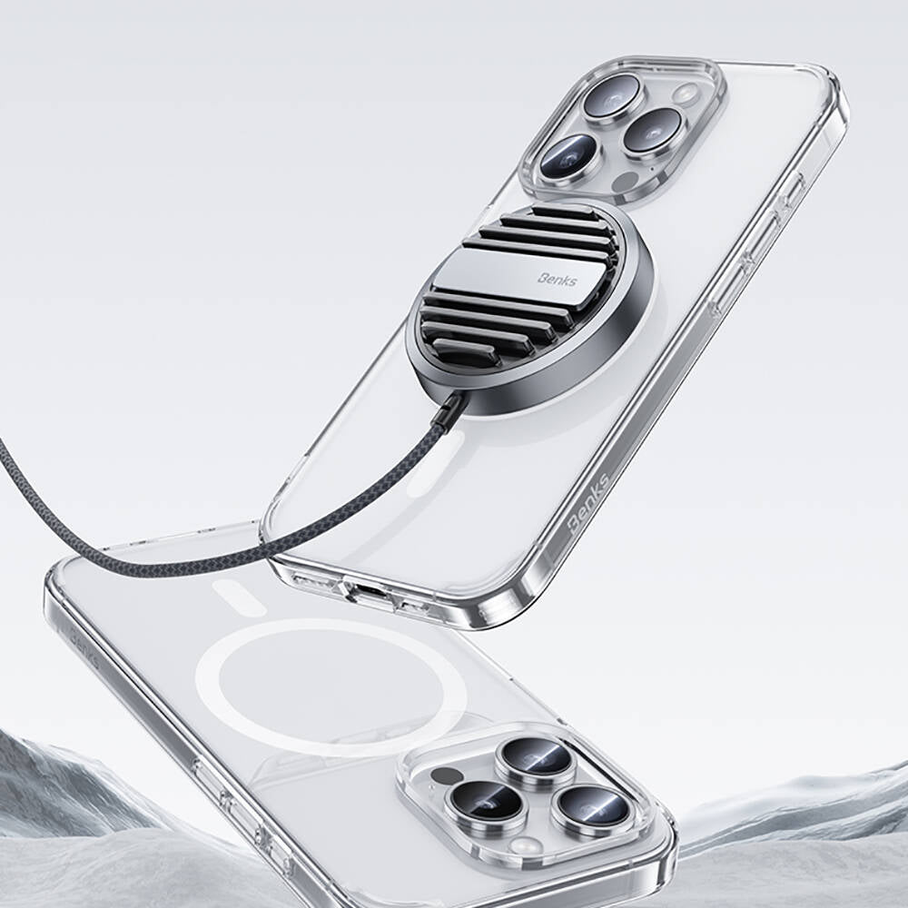 Apple iPhone 15 Pro Max Case M-safe Charging Feature Airbag Transparent Benks LucentPro Series Cover Transparent 