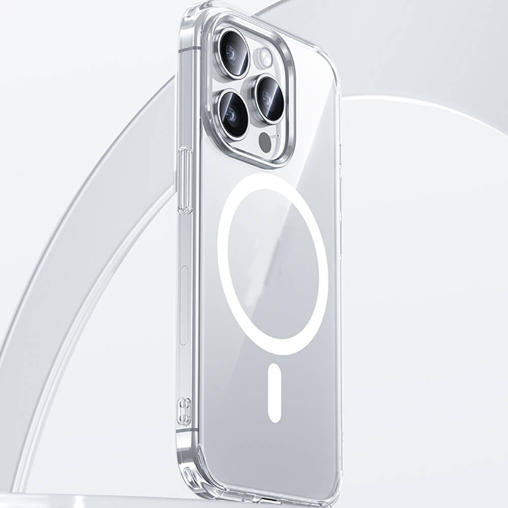 Apple iPhone 15 Pro Max Case M-safe Charging Feature Airbag Transparent Benks LucentPro Series Cover Transparent 