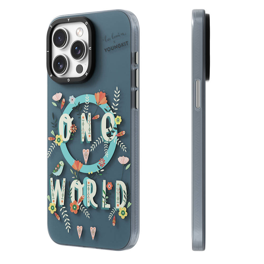 Apple iPhone 15 Pro Max Case M-safe Charging Feature Bee Brown Design Youngkit Colorful Life Series Cover Yellow 