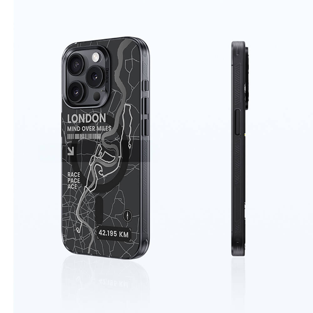 Apple iPhone 15 Pro Max Case M-safe Charging Feature Benks City Series Cover Black 
