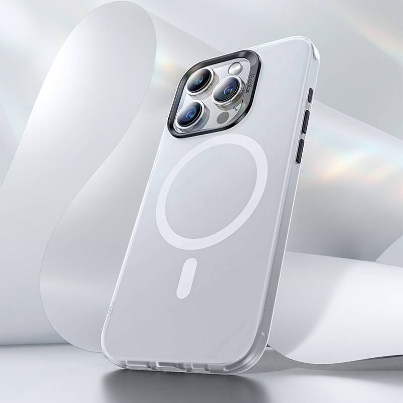 Apple iPhone 15 Pro Max Case M-Safe Charging Feature Benks Lucid Armor Cover White 