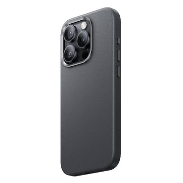 Apple iPhone 15 Pro Max Case M-safe Charging Feature Benks Vintage Leather Cover Gray 