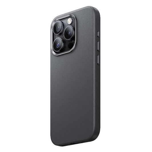 Apple iPhone 15 Pro Max Case M-safe Charging Feature Benks Vintage Leather Cover Gray 