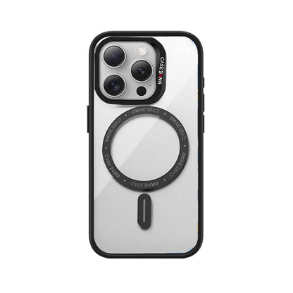 Apple iPhone 15 Pro Max Kılıf M-safe Şarj Özellikli Casebang Body Frame Kapak Siyah