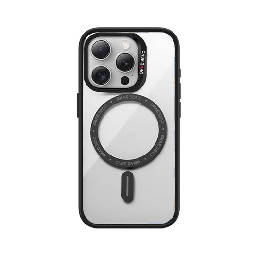 Apple iPhone 15 Pro Max Kılıf M-safe Şarj Özellikli Casebang Body Frame Kapak Siyah