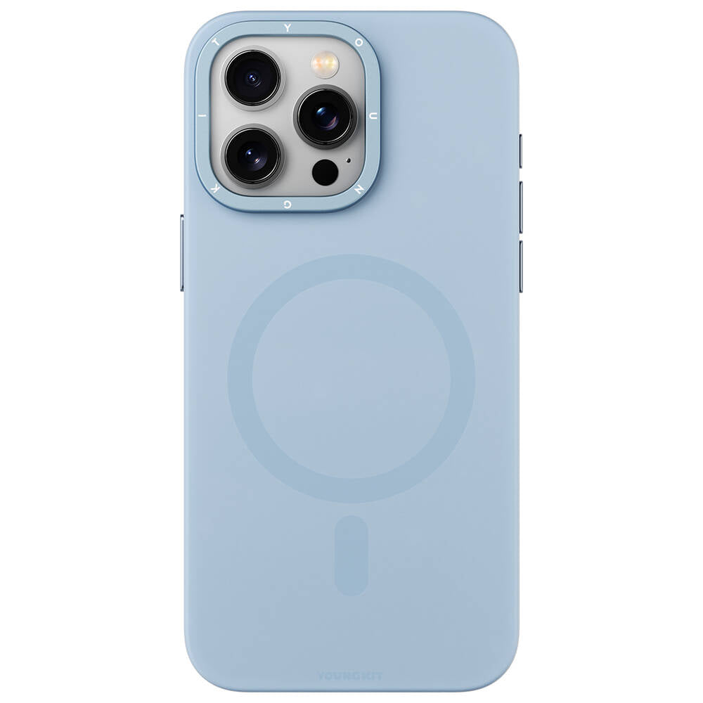 Apple iPhone 15 Pro Max Case with M-safe Charging Feature, Scratch and Wear Resistant Youngkit Velvet Series Cover Blue 