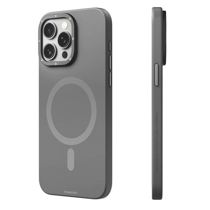 Apple iPhone 15 Pro Max Kılıf M-safe Şarj Özellikli Çizilmeye ve Aşınmaya Dayanıklı Youngkit Velvet Serisi Kapak