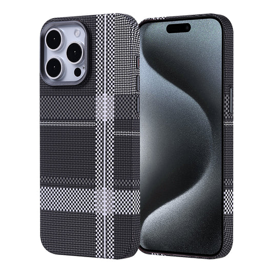 Apple iPhone 15 Pro Max Kılıf M-safe Şarj Özellikli Karbon Fiber Görünümlü Zore Nekst Kapak