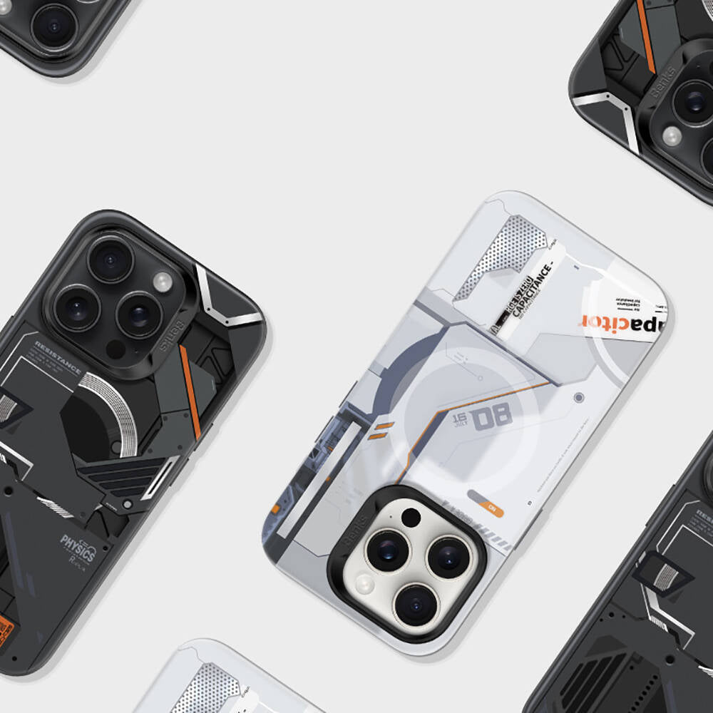 Apple iPhone 15 Pro Max Case M-safe Charging Feature Mechanical Design Benks Perspective Series Cover White 