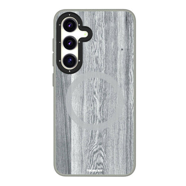 Galaxy S24 Case M-safe Charging Feature Yellowing Resistant Youngkit Wood Forest Series Cover Brown 