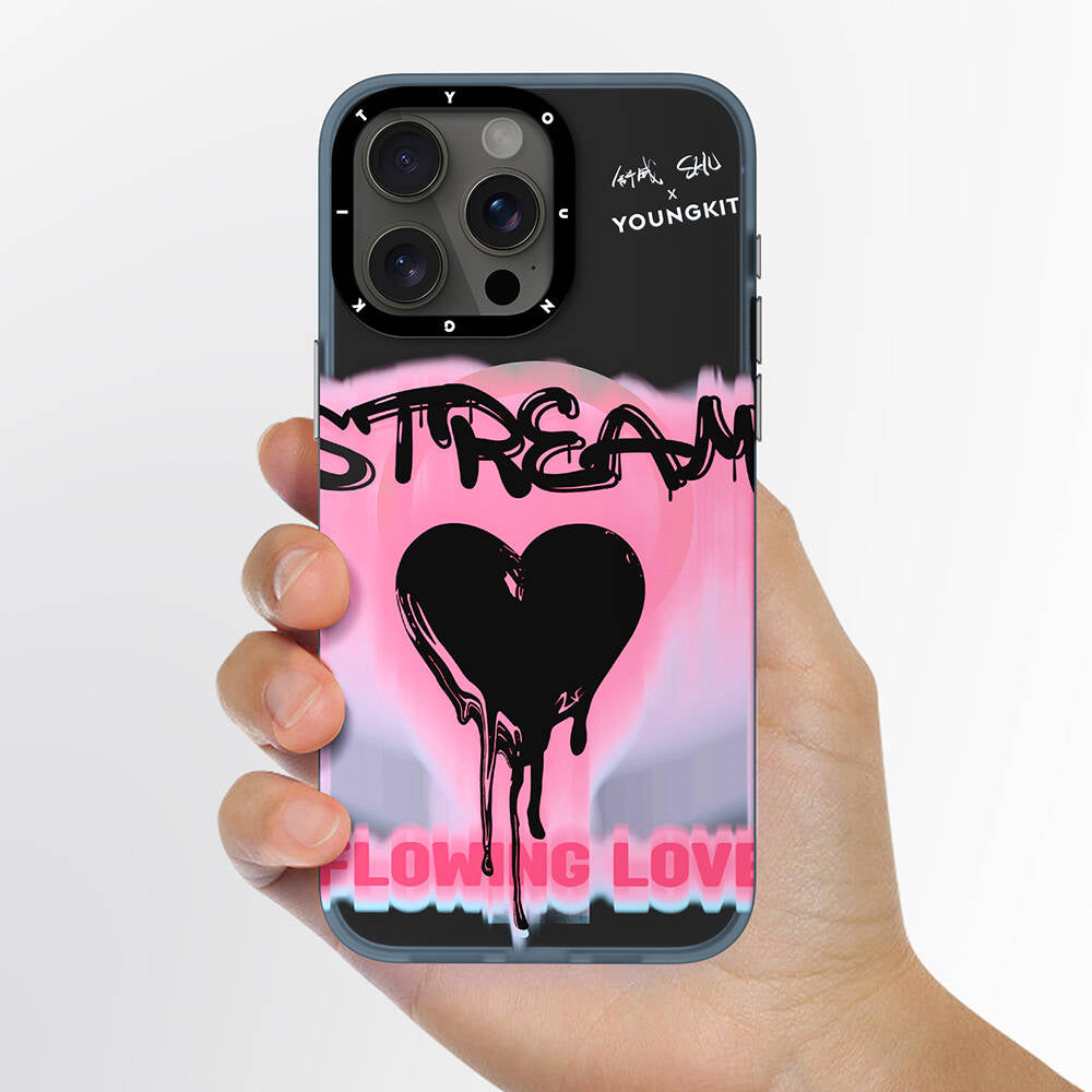 Apple iPhone 15 Pro Max Case M-safe Charging Feature Shu Design Youngkit Dreamland Series Cover Black 