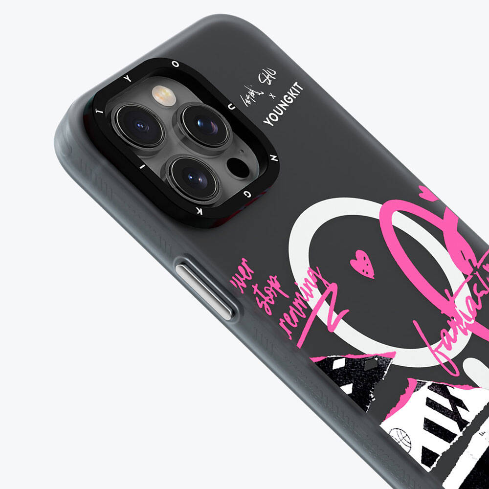 Apple iPhone 15 Pro Max Case M-safe Charging Feature Shu Design Youngkit Dreamland Series Cover Black 