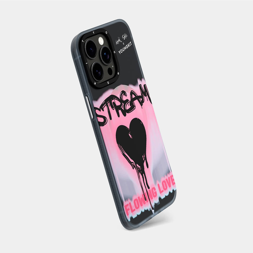 Apple iPhone 15 Pro Max Case M-safe Charging Feature Shu Design Youngkit Dreamland Series Cover Black 
