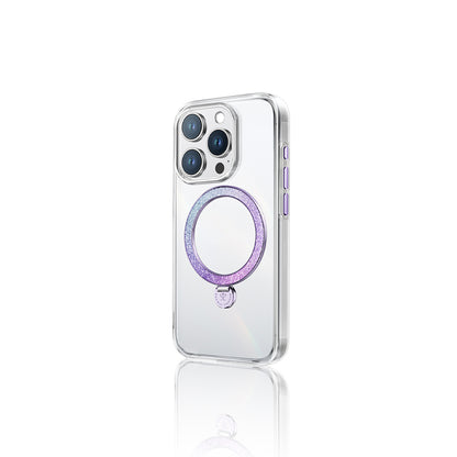 Apple iPhone 15 Pro Max Kılıf M-safe Şarj Özellikli Standlı Pynana Dancing Streamer Serisi Kapak Beyaz