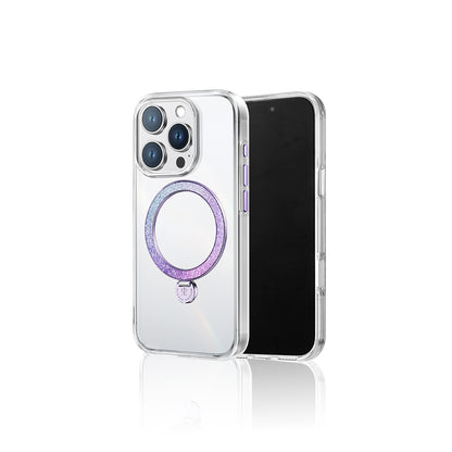 Apple iPhone 15 Pro Max Kılıf M-safe Şarj Özellikli Standlı Pynana Dancing Streamer Serisi Kapak Mor