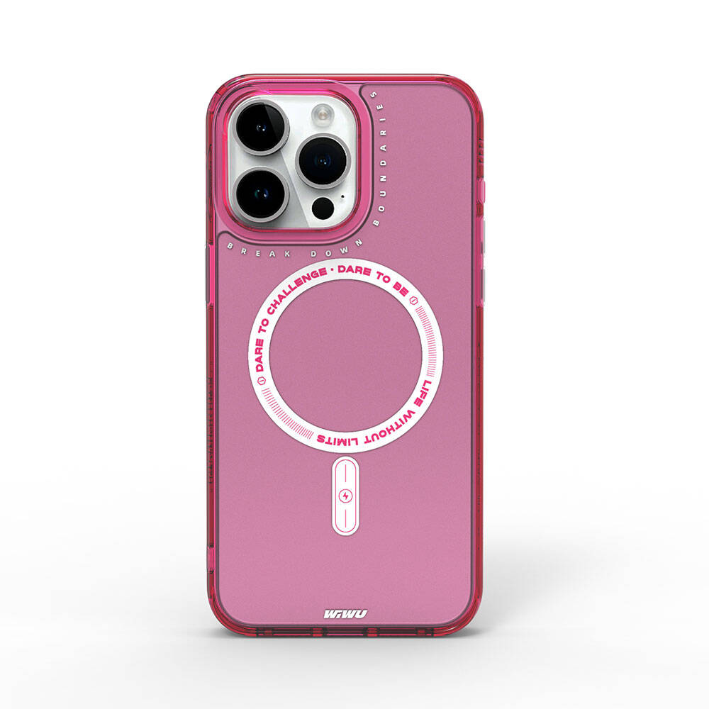 Apple iPhone 15 Pro Max Case M-safe Charging Feature Wiwu Basic Color J Series Cover Gray 