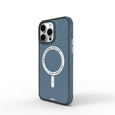 Apple iPhone 15 Pro Max Case M-safe Charging Feature Wiwu Basic Color J Series Cover Blue 