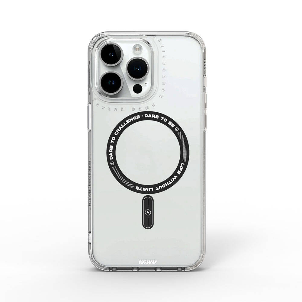 Apple iPhone 15 Pro Max Case M-safe Charging Feature Wiwu Basic Color J Series Cover White 