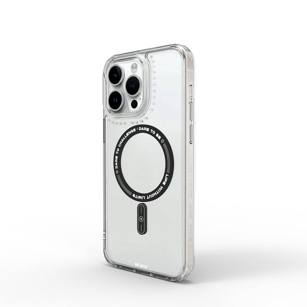 Apple iPhone 15 Pro Max Case M-safe Charging Feature Wiwu Basic Color J Series Cover White 