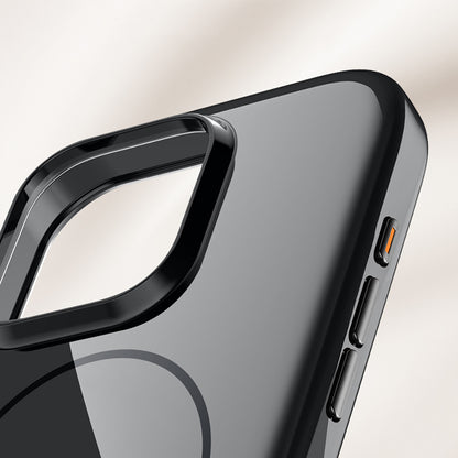 Apple iPhone 15 Pro Max Kılıf M-safe Şarj Özellikli Wlons Frego Kapak Krem