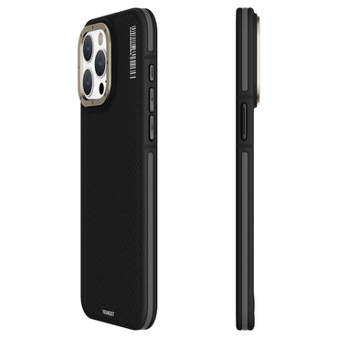 Apple iPhone 15 Pro Max Case M-Safe Charging Feature YoungKit 600D Kevlar Cover Black 