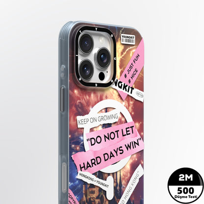 Apple iPhone 15 Pro Max Kılıf M-safe Şarj Özellikli Youngkit A-City Serisi Kapak Pembe
