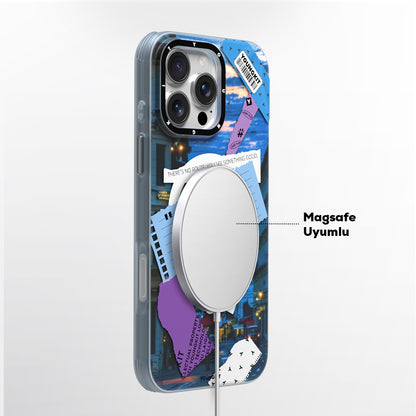 Apple iPhone 15 Pro Max Kılıf M-safe Şarj Özellikli Youngkit A-City Serisi Kapak Pembe