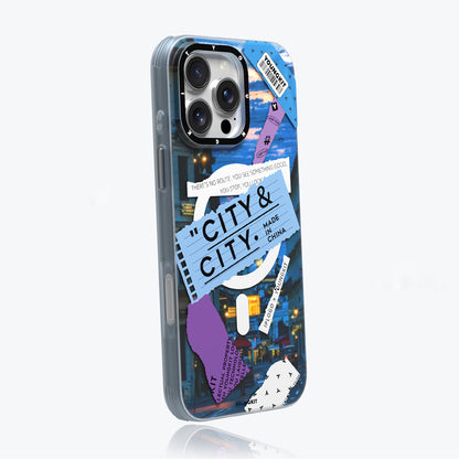 Apple iPhone 15 Pro Max Kılıf M-safe Şarj Özellikli Youngkit A-City Serisi Kapak Pembe