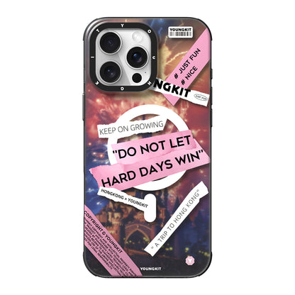 Apple iPhone 15 Pro Max Kılıf M-safe Şarj Özellikli Youngkit A-City Serisi Kapak Pembe